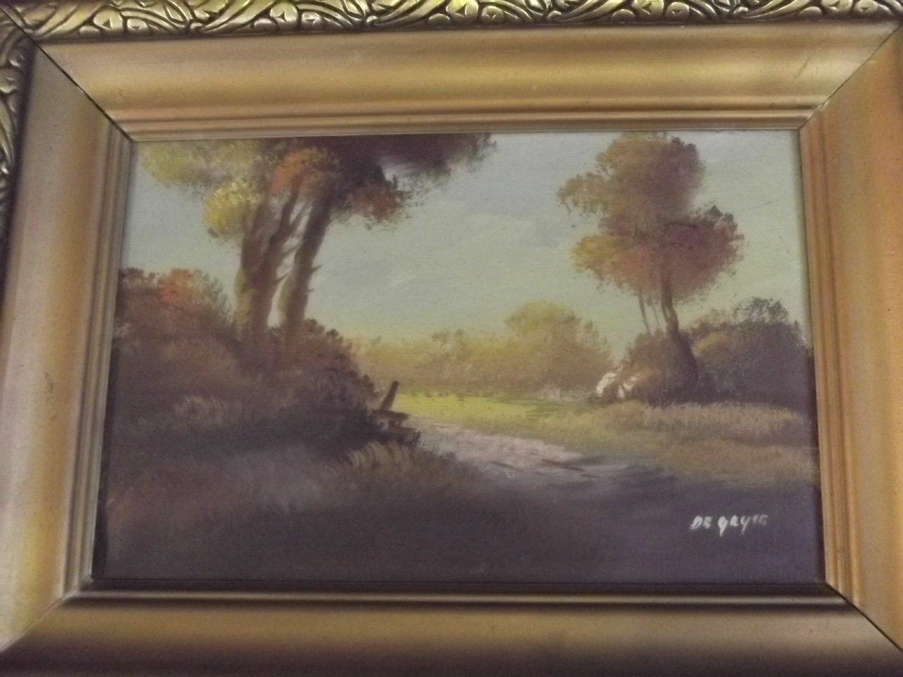 A pair of signed oils on canvas, Dutch landscapes, 11½'' x 7½'' - Image 3 of 3