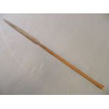 A Zulu assegai short spear with wood shaft, 39'' long