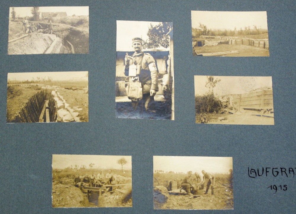 Imperial German Photograph Album Pair, the albums consist of snapshot photographs and postcards. The - Image 5 of 9