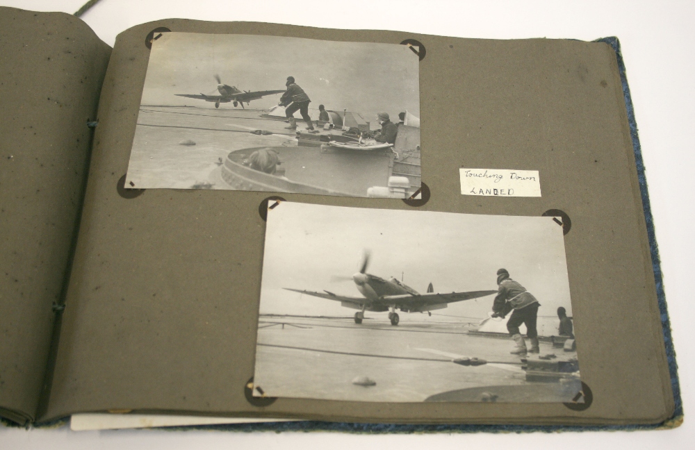 Rare and Interesting WW2 Fleet Air Arm Photograph Album consisting of black and white photographs - Image 7 of 7