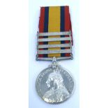 Queens South Africa Medal Loyal North Lancashire Regiment, medal is complete with four clasps Cape