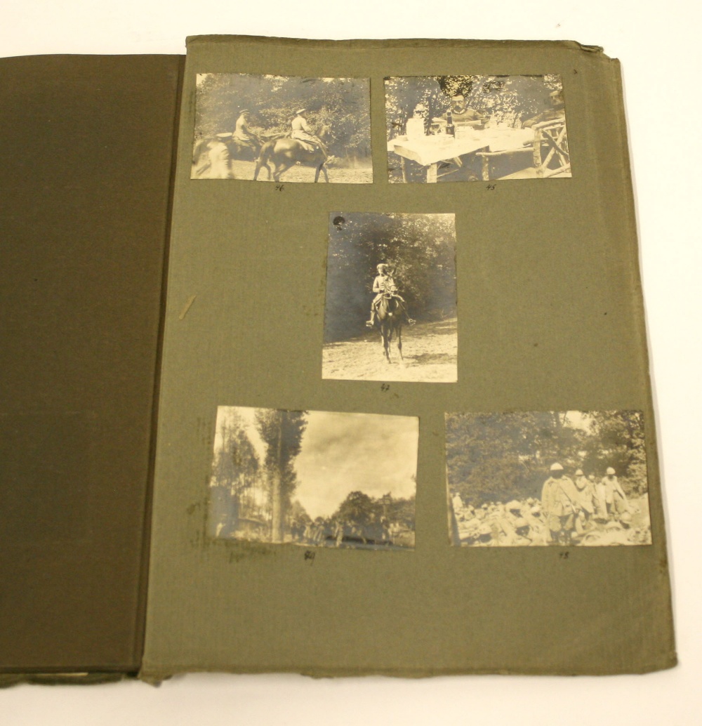 Imperial German 1916 Photograph Album taken on the Western Front in the Verdun area. The album has a - Image 4 of 5