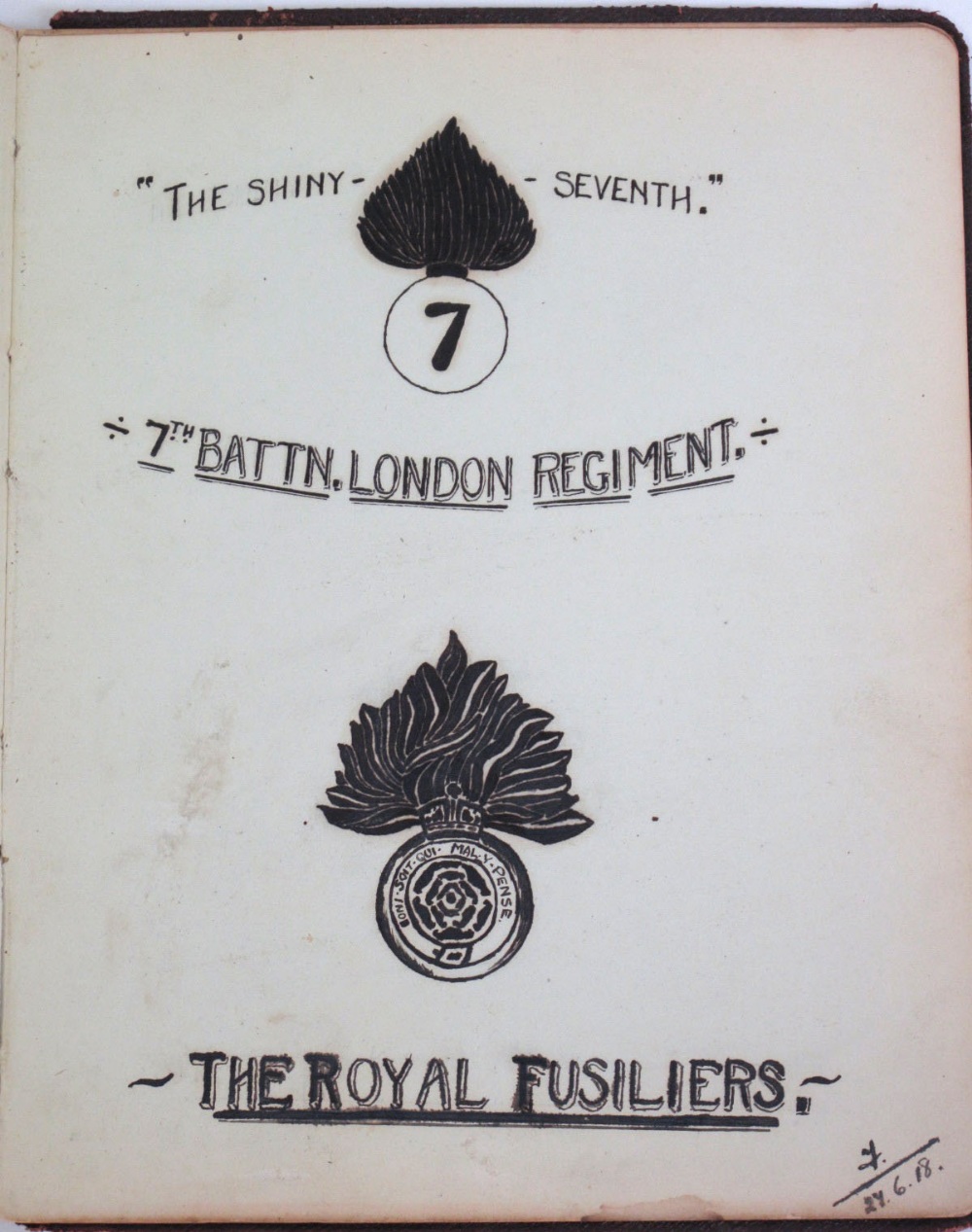 Pair of Great War Period Writing Books which have been written in and had drawings done by various - Image 2 of 2