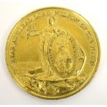 Davidson’s Nile Medal HMS Minotaur, the medal is a gilt bronze example with neatly engraved