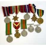 Selection of British Medals consisting of renamed 1914-15 star and Allied Victory medals named to “