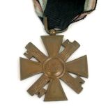 Italian Fascist MSVN 10 Year Service Cross, complete with the original ribbon and remaining in