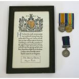 Medals Relating To The Dunn Family, consisting of British War & Victory medals awarded to “69162 PNR