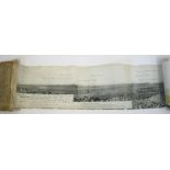 Large Great War Panoramic Photograph Showing Front Line on the Western Front, the rolled image has