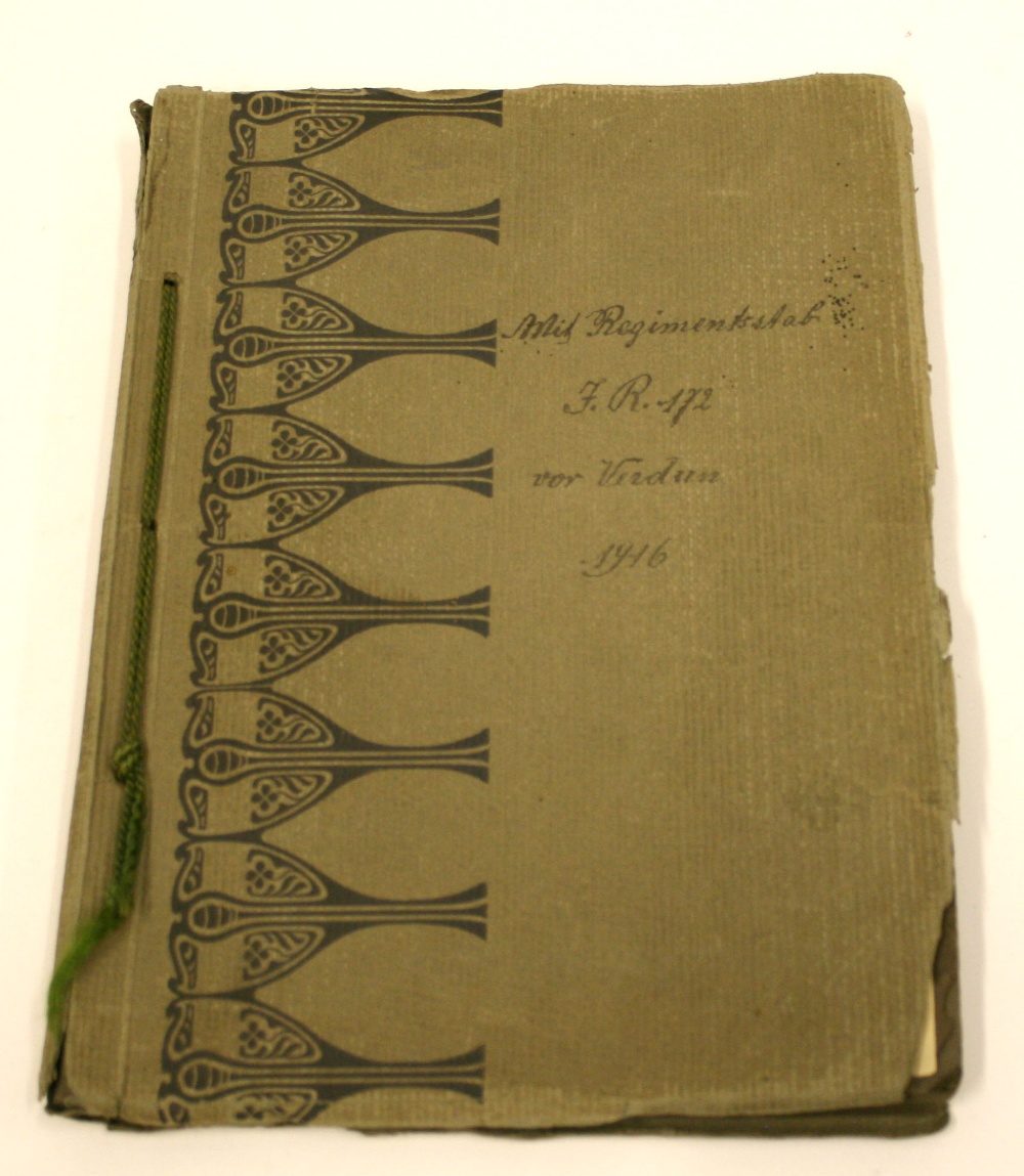 Imperial German 1916 Photograph Album taken on the Western Front in the Verdun area. The album has a - Image 5 of 5