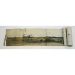 Great War Panoramic Photograph Showing Front Line on the Western Front, the rolled images have
