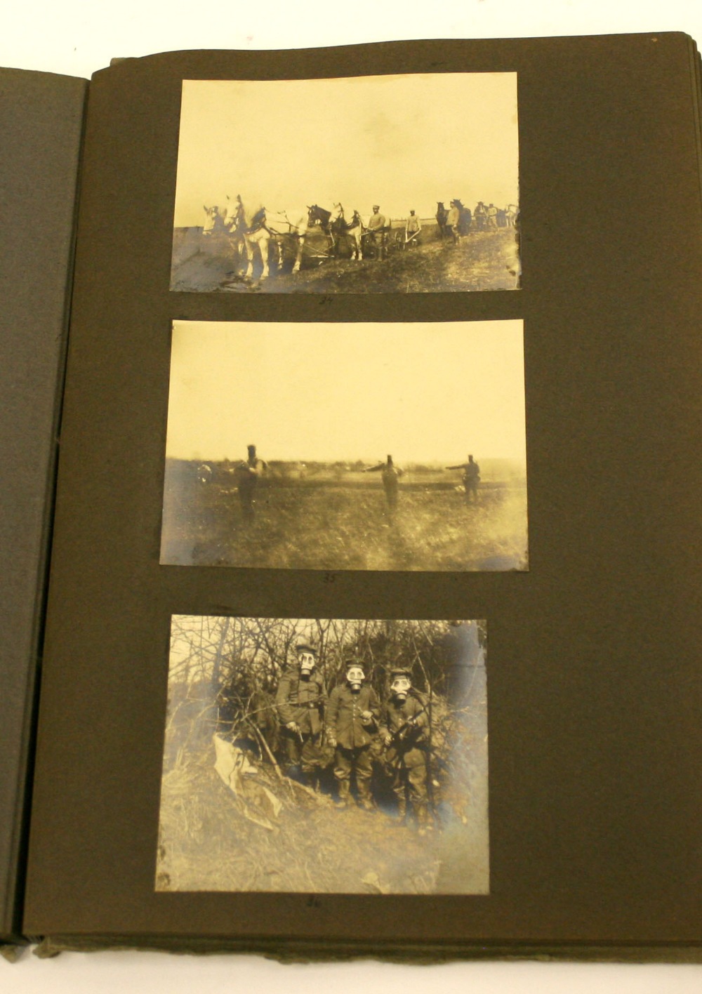 Imperial German 1916 Photograph Album taken on the Western Front in the Verdun area. The album has a - Image 2 of 5