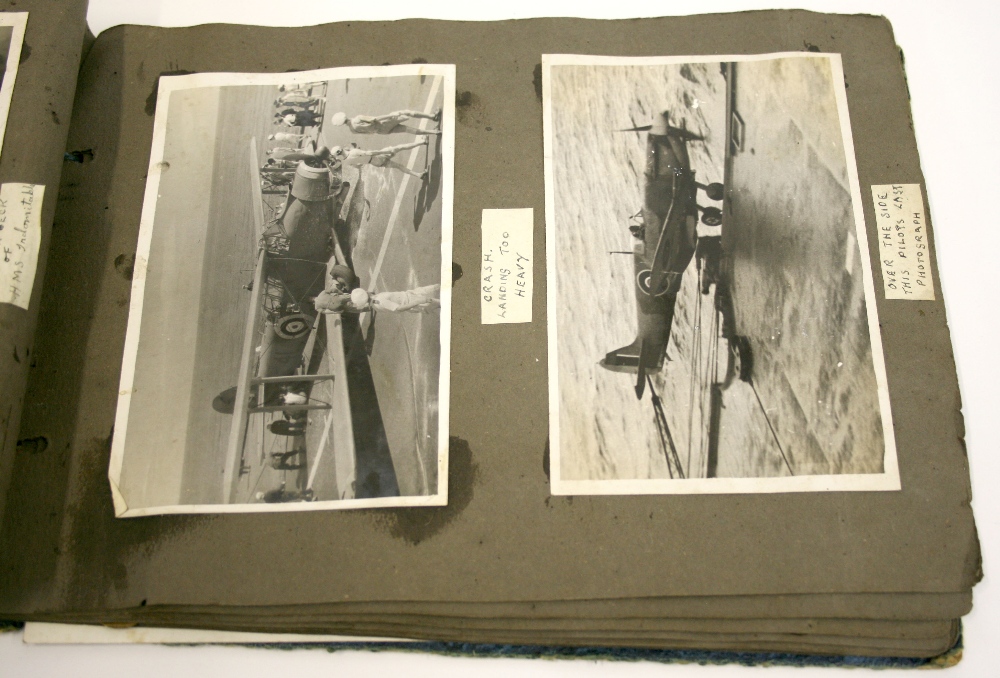 Rare and Interesting WW2 Fleet Air Arm Photograph Album consisting of black and white photographs - Image 6 of 7