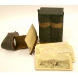 Boer War Stereoviews and Viewer, the cards are housed in the original book style holder. Wooden