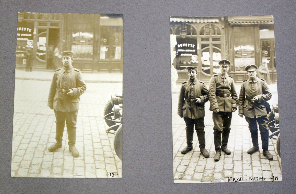 Imperial German Photograph Album Pair, the albums consist of snapshot photographs and postcards. The - Image 3 of 9