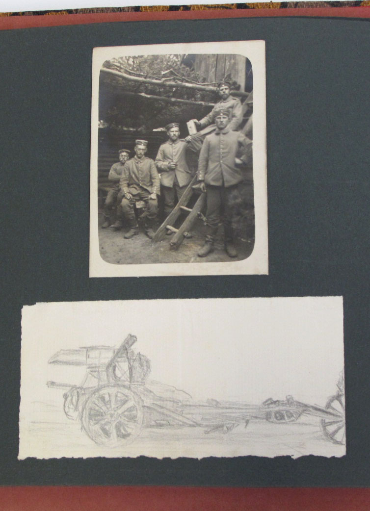 Imperial German Photograph Album consisting of snap shot and postcard photographs of troops in - Image 2 of 6