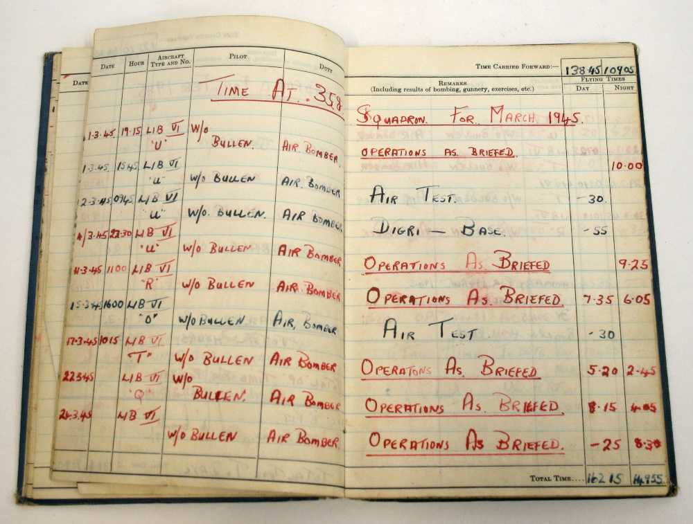 WW2 Royal Air Force Medals, Log Book and Paperwork Grouping to Bomb Aimer R H Weldrake 358 - Image 2 of 3