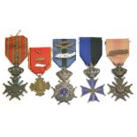 Selection of Belgium Medals consisting of Knight's Cross of the Order of Merit of the sword, Great