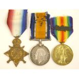 1914-15 Star Trio Officer 1st Battalion Hampshire Regiment late Army Service Corps, 1914-15 star