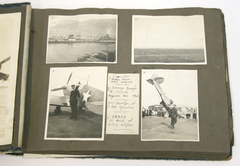 Rare and Interesting WW2 Fleet Air Arm Photograph Album consisting of black and white photographs - Image 2 of 7