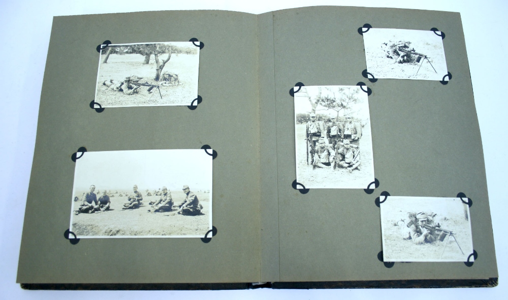 WW2 Japanese Machine Gun Regiment Photograph Album, consisting of images of Japanese infantry - Image 5 of 6