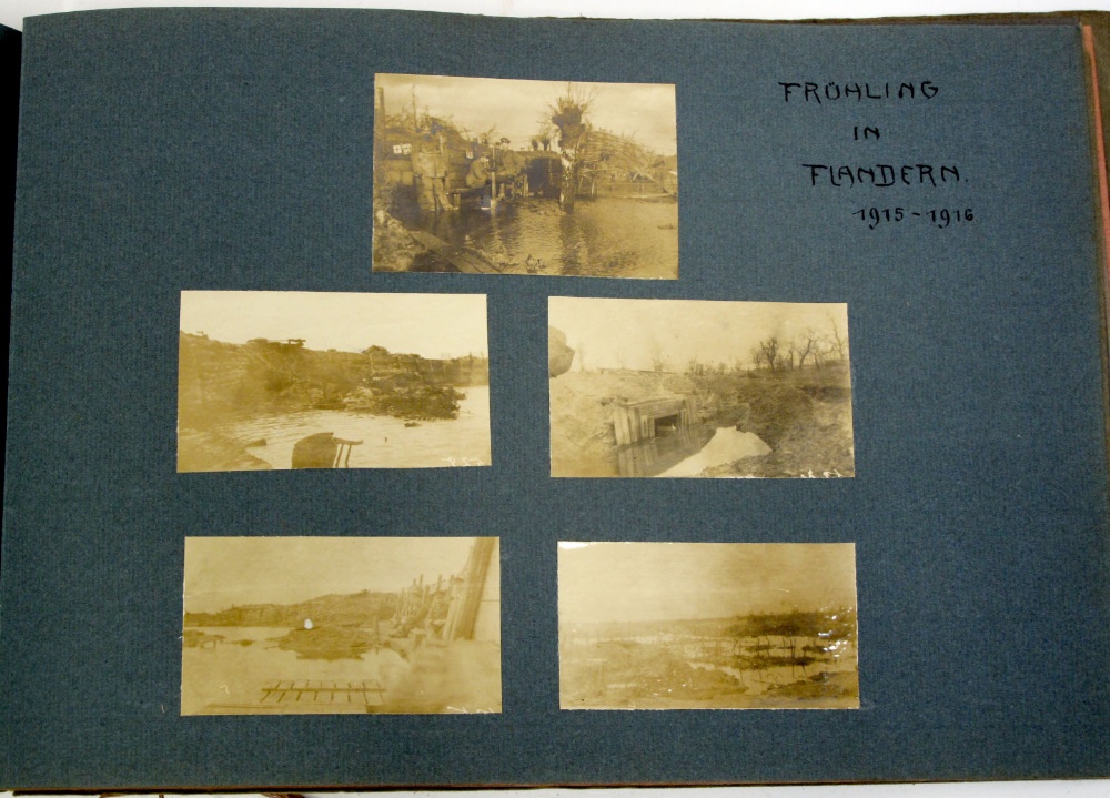 Imperial German Photograph Album Pair, the albums consist of snapshot photographs and postcards. The - Image 7 of 9