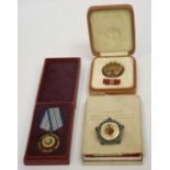 Romanian Socialist Third Class Order of Labour (1947-65) complete with the original box of issue,