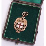 Football 9ct Gold 1906-7 London League Winners Medal Barnet Alston FC (later Barnet FC), the medal