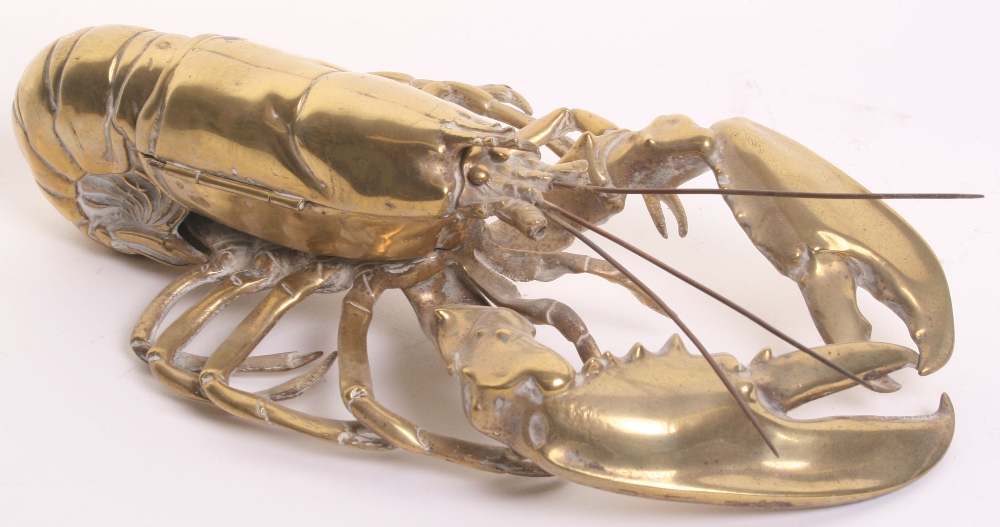Brass Lobster Ink Well, being a fine detailed example, middle section of shell can be lifted - Image 2 of 4