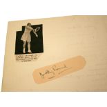 Signature of 1930’s English Female Tennis Player Dorothy Round, the ink signature has been cut