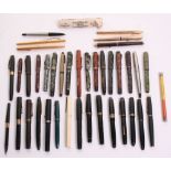 Collection of Vintage Fountain Pens and Writing instruments consisting of various makes and models