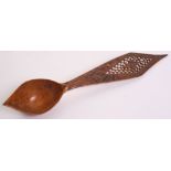 Decorative Carved Spoon / Ladle in the style of a Welsh Loving Spoon. Finely carved and decorated