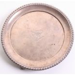 George III Hallmarked Silver, London 1814, Small Circular Plate by Samuel Hennell & John Terry,