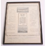 Commemorative Paper Napkin For the R101 Airship Disaster which is printed with a message from the