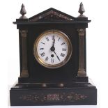Late 19th Century / Early 20th Century Memorial Style Striking Mantle Clock of marble and slate