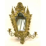 French Brass Girandole, with fine rococo style decoration. Marked to the reverse “R.F”. Good overall