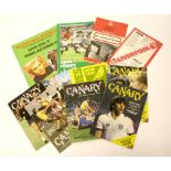 Norwich City Football Programmes dating from the 1970’s and 1980’s. Two Liverpool programmes