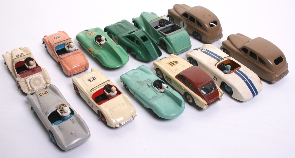 Twelve Unboxed Dinky Toys Cars,38e Armstrong Siddeley,  2 x 40e Standard Vanguard Saloons (one has - Image 2 of 2