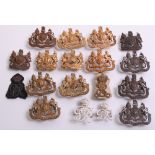 Selection of Kings Own Royal Regiment Norfolk Yeomanry Collar Badges, including 2x OSD bronze with