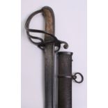 Unusual 19th Century Military Sword, German made probably for the British army, pipe back blade