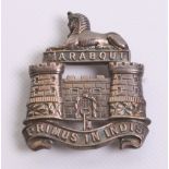 Dorsetshire Regiment Officers Forage Cap Badge Circa 1893, having three lug fittings to the reverse.