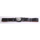 Lothian & Borders Police Leather Belt & Chrome Buckle.