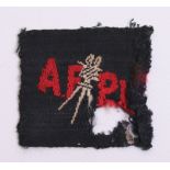 Army Film & Photographic Unit Cloth Formation Sign woven type probably worn in Italian campaign.