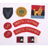 North Staffordshire Regiment Cloth Insignia, consisting of white on red embroidered cloth shoulder