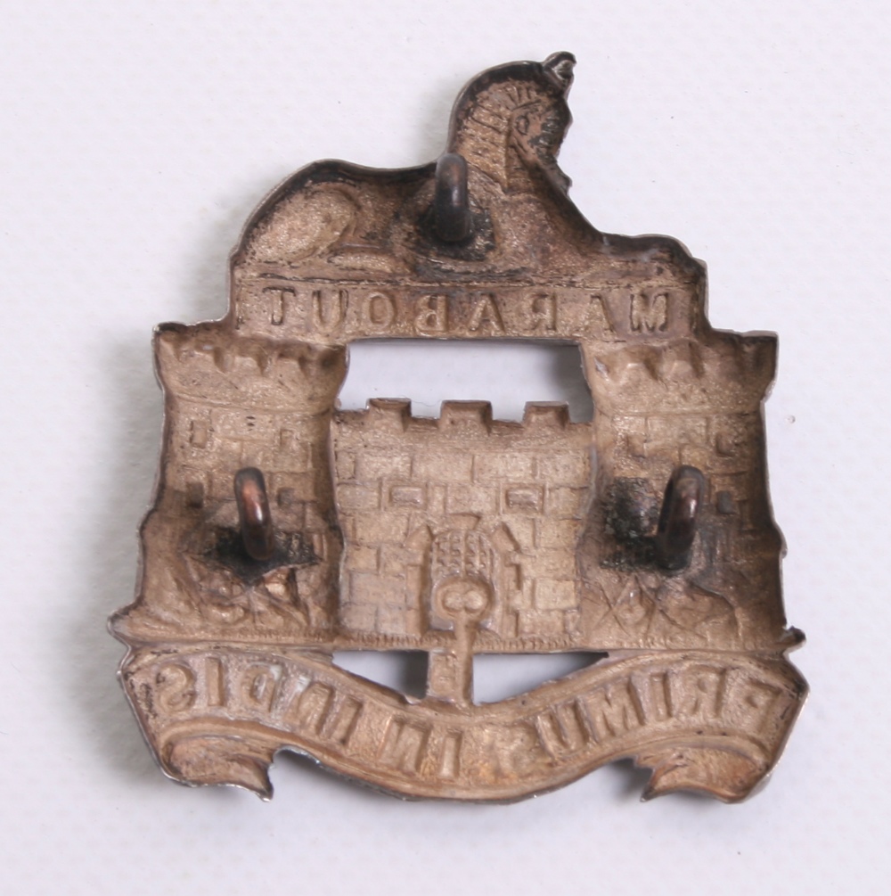 Dorsetshire Regiment Officers Forage Cap Badge Circa 1893, having three lug fittings to the reverse. - Image 2 of 2