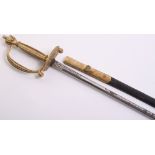 British George V Diplomatic Court Sword complete with its original leather and gilt mounted