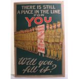 WW1 British Recruiting Poster “There Is Still A Place In The Line For You", published by the