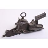 Interesting Detached Spanish or Italian Military Miquelet Flintlock Lock For A Large Gun,