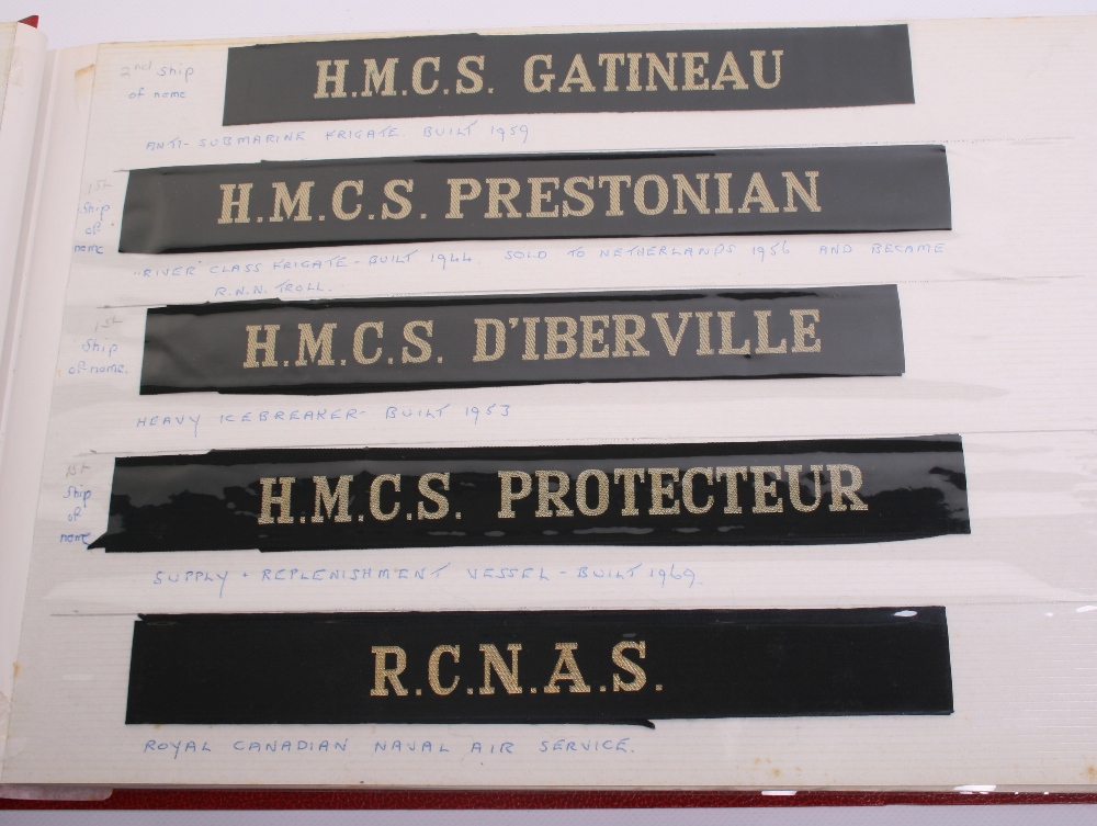 Selection of Commonwealth & Royal Navy Cap Tallies including HMAS BANKS, HMAS MADANG, HMAS TIDE - Image 2 of 3