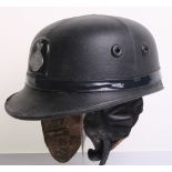 Scarce 1950s-60s Metropolitan Police Motorcyclists ‘Corker' Helmet, Compton and Web, with scarce