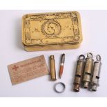 1914 Princess Mary Tin complete with the original bullet pencil having monogram engraved to the